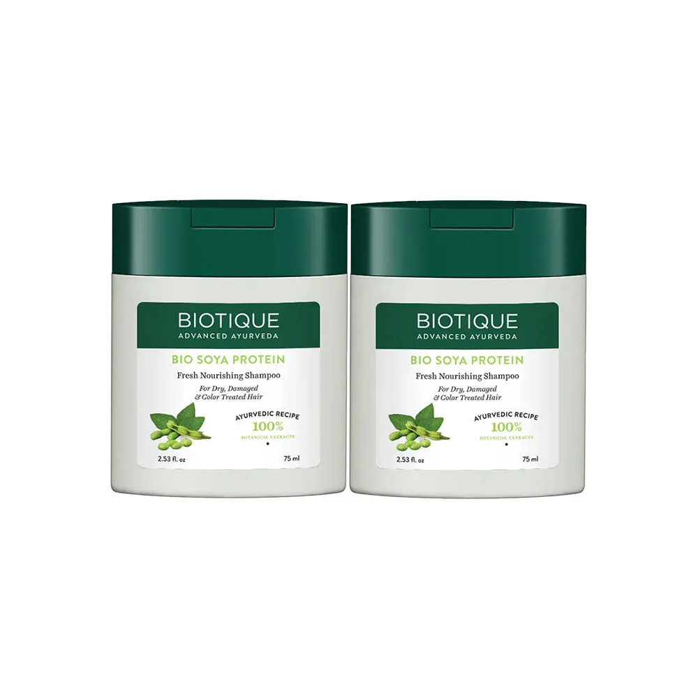 Biotique Bio Soya Protein Fresh Nourishing Shampoo - Pack Of 2