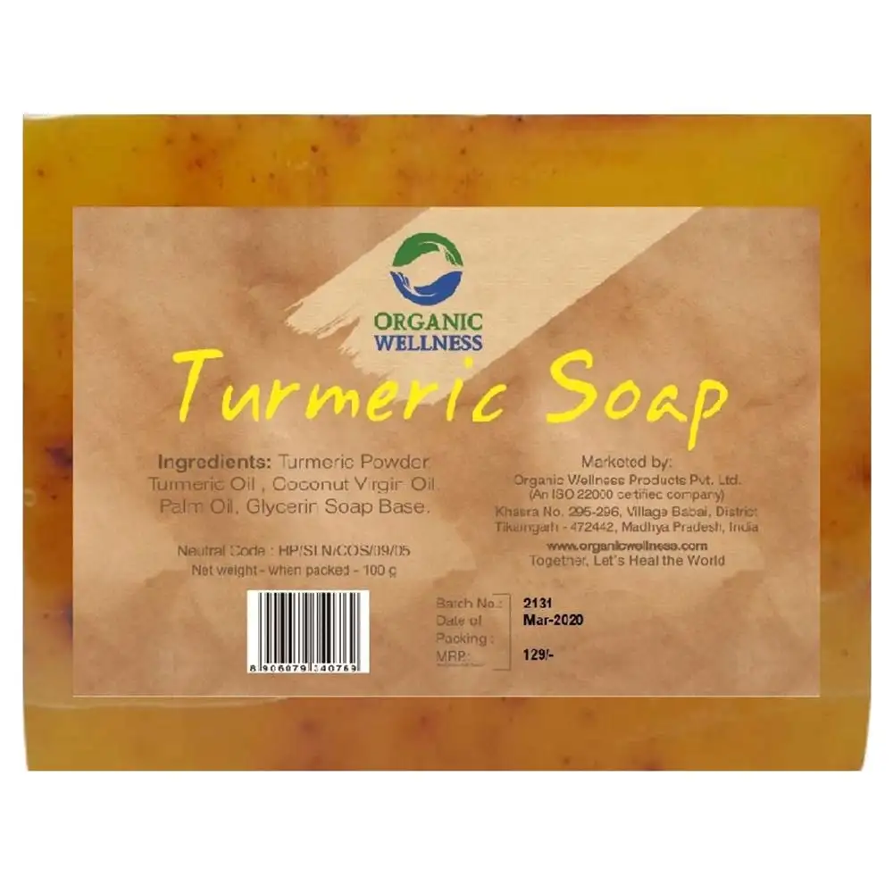 Organic Wellness Turmeric Soap,  100 g  For All Skin Type