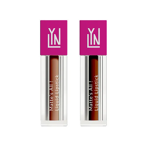 LYN Matte Liquid Lipstick Coffee House - Nude Energy & Brownie Point