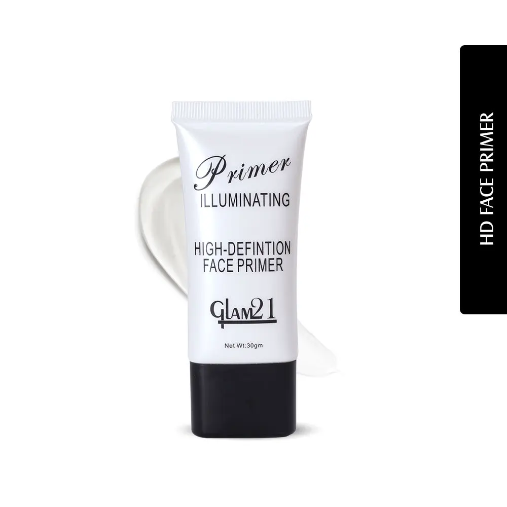 Glam21 Face Primer For Easy Makeup & Pore Minimize | Gel-like Texture | Perfect Coverage | Lightweight | With Skin-Softening Apricot Essence | 25 gm