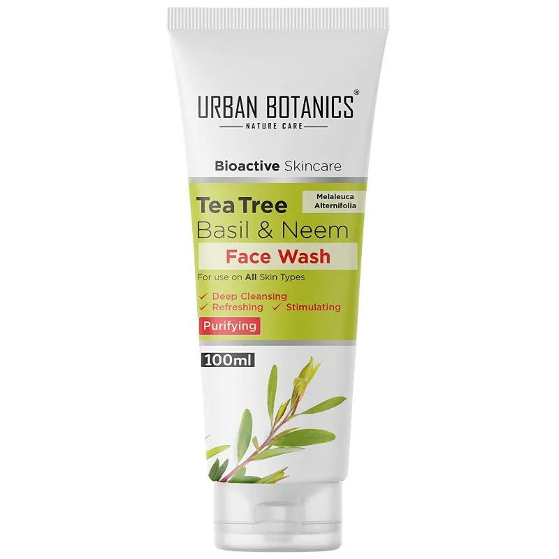 Urban Botanics Tea Tree, Basil & Purifying Neem Face Wash