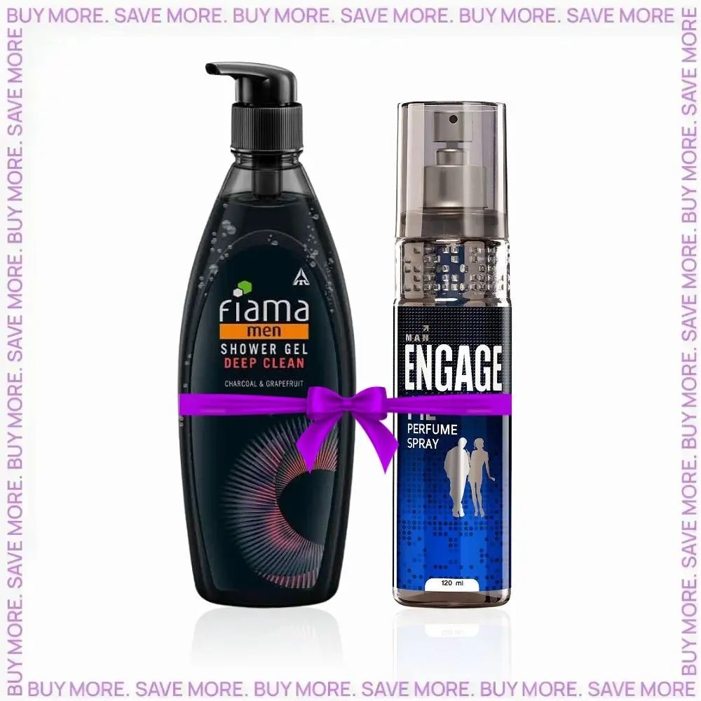 Fiama Men Charcoal Shower Gel & Engage M2 Perfume combo