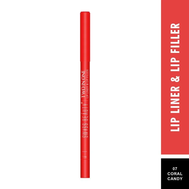 Swiss Beauty Two In One Lip Liner & Lip Filler - Coral Candy