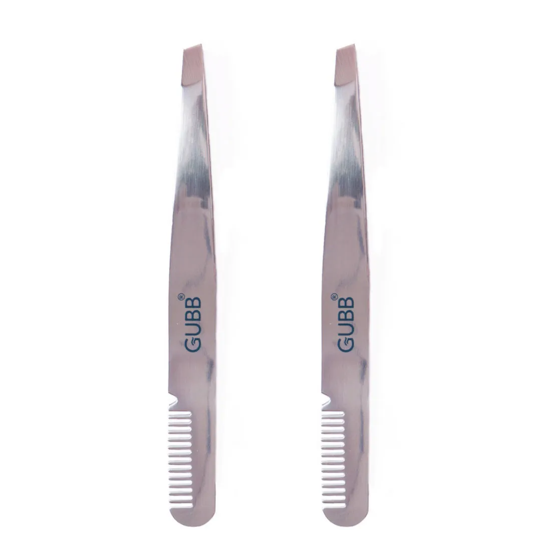 GUBB Dual Function Tweezer with Brow Comb Pack of 2