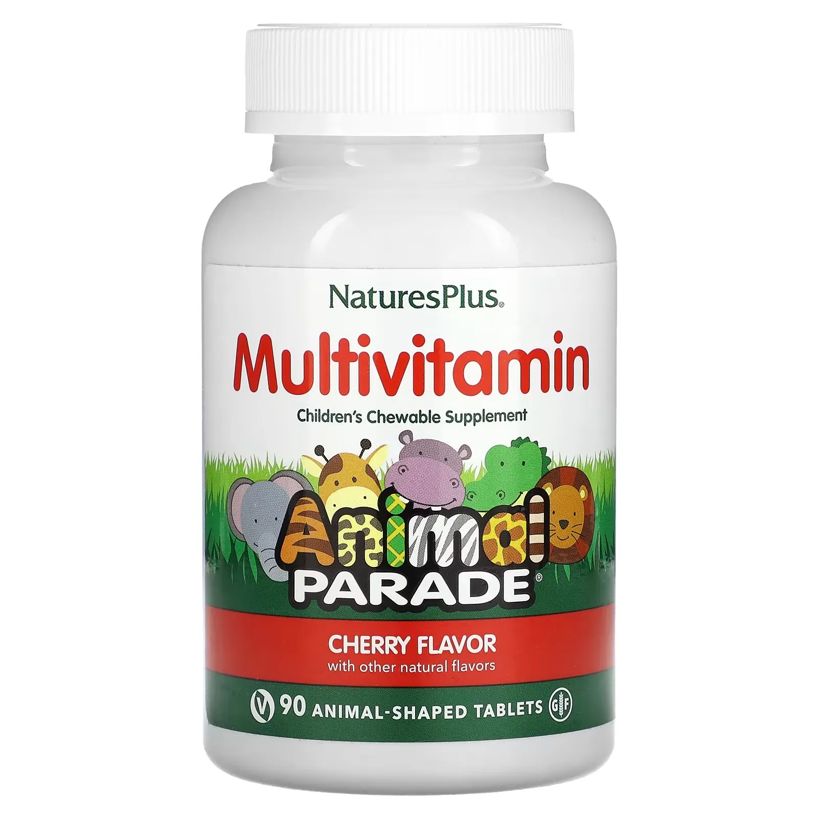 Animal Parade, Children's Chewable Multivitamin Supplement, Cherry, 90 Animal-Shaped Tablets