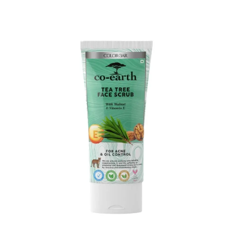 Colorbar Co-earth Tea Tree Face Scrub-(100g)