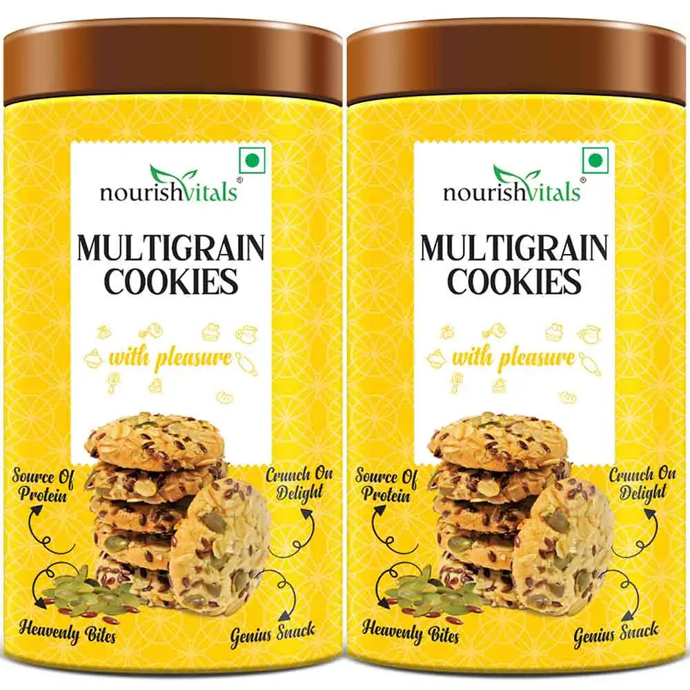 NourishVitals Cookies,  0.120 kg  Multigrain Pack of 2