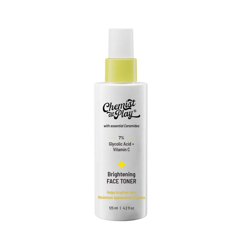 Chemist At Play Brightening Face Toner With 7% Glycolic Acid + Vitamin C - For All Skin Types