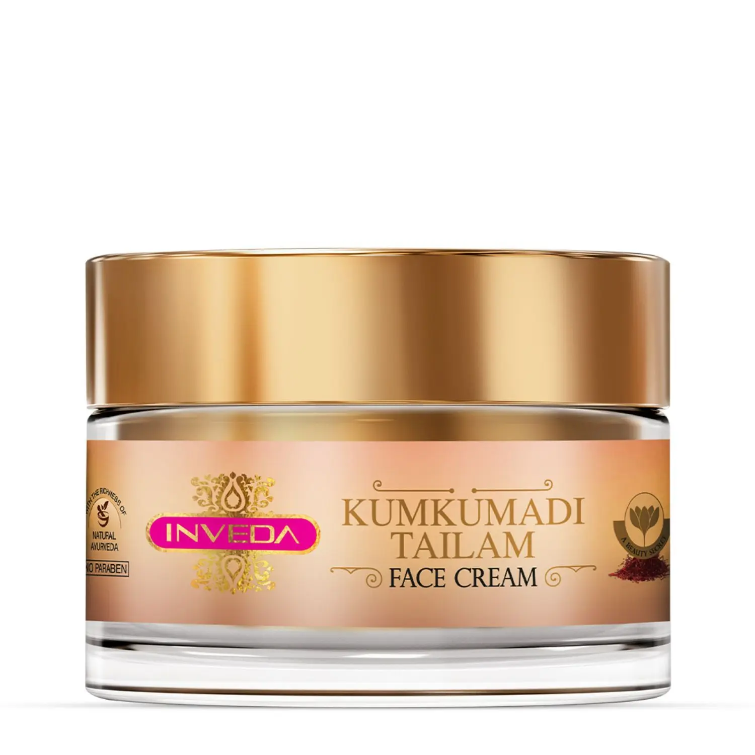 Inveda Kumkumadi Tailam Face Cream | Prevents 9 Skin Problems with Kesar, Turmeric, Licorice and Sandalwood for Beautiful, Radiant and Spot Free Skin, 50ml