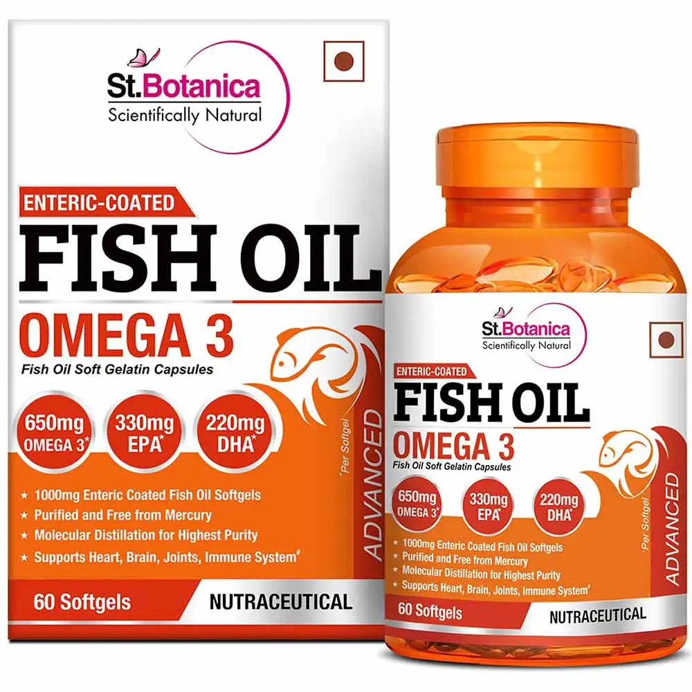 St.Botanica Fish Oil 1000,  60 softgels