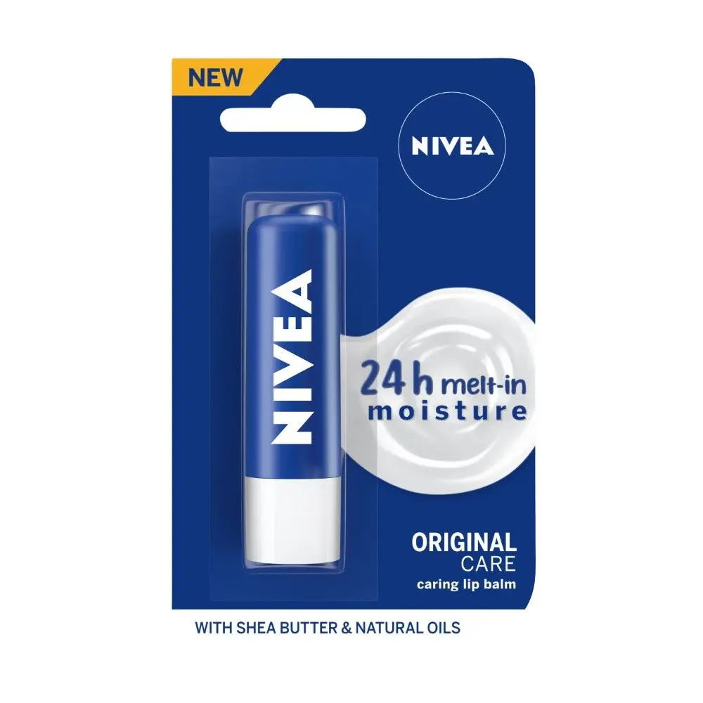 Nivea Shea butter Lip Balm with Natural oils & 24H melt-in moisture-Original care (4.8 g)