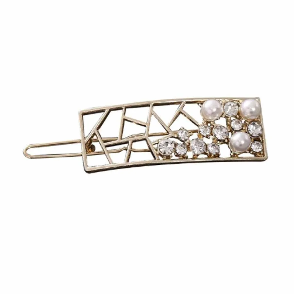 Ferosh Kinsey Sparkling Golden Rectangular Hair Pin