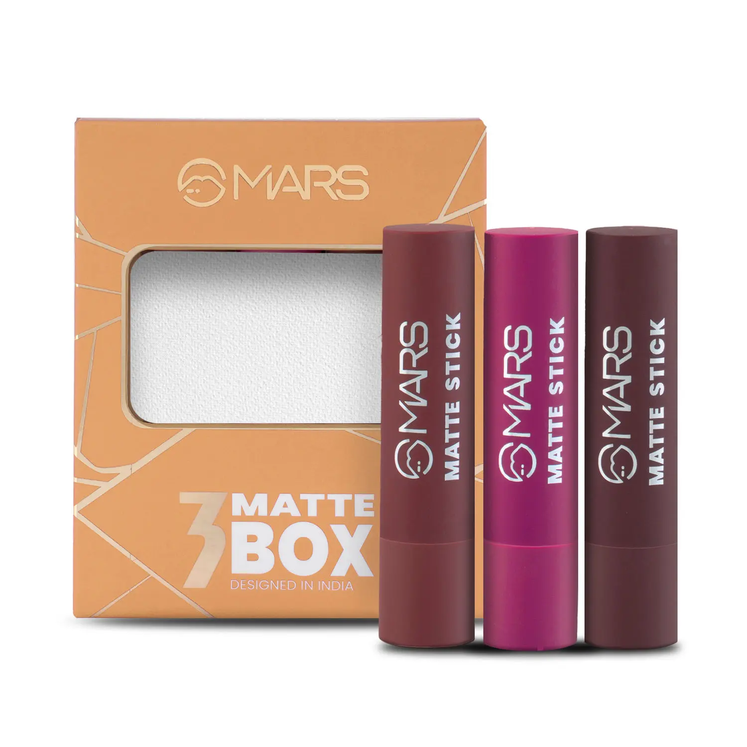 MARS Matte Box Set of 3 Creamy Matte Lipsticks - 06 All Rounder | 3.2gx3