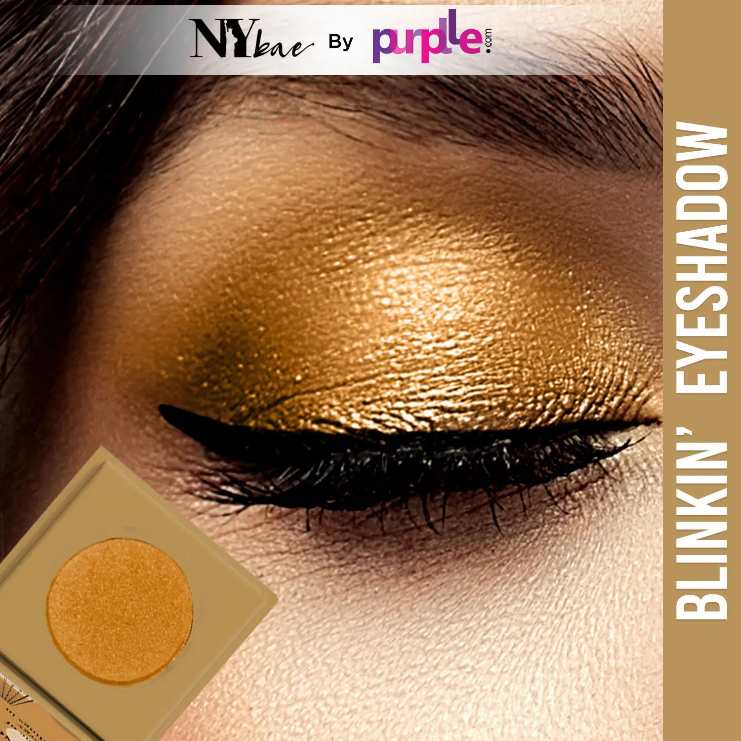 NY Bae Blinkin' Eyeshadow - Seagram 4 (1.2 g) | Gold | Shimmer Finish | High Colour Payoff | Long lasting | Lightweight