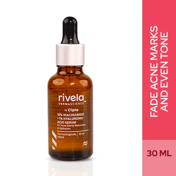 Rivela Dermascience 10% Niacinamide + 1% Hyaluronic Acid Serum