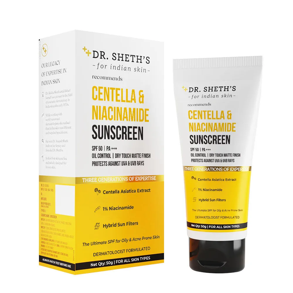 Dr. Sheth's Centella & Niacinamide Oil & Acne Control Sunscreen