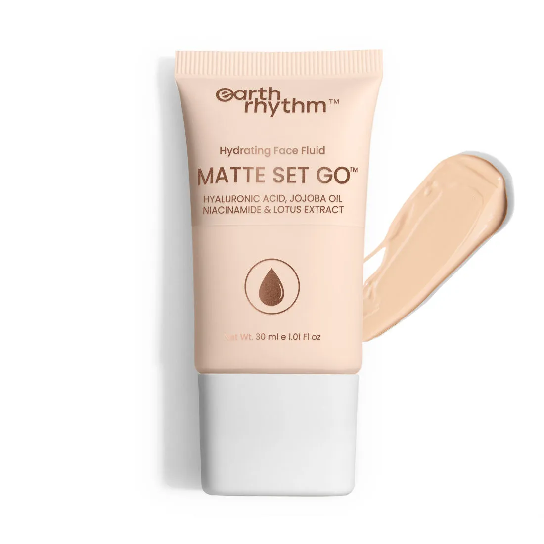 Earth Rhythm Hydrating Matte Set Go Face Fluid Foundation - Ivory Bone