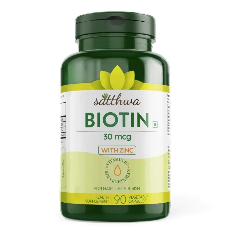 Satthwa Biotin With Zinc For Hair, Nails & Skin