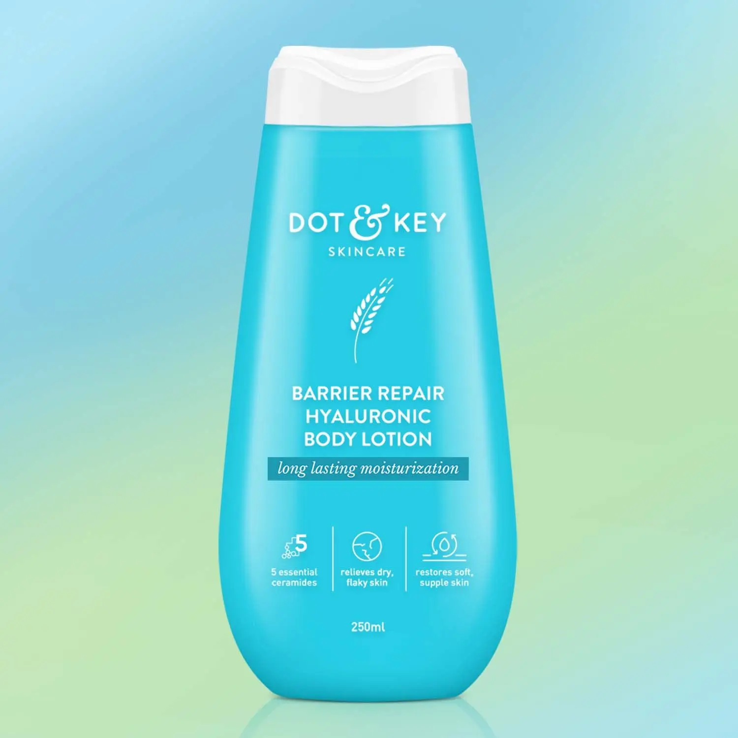 Dot & Key Barrier Repair Hyaluronic Body Lotion with 5 essential ceramides | Long Lasting Moisturization Body Lotion relives Dry & Flaky Skin, Restores Soft & Supple Skin - 250ml