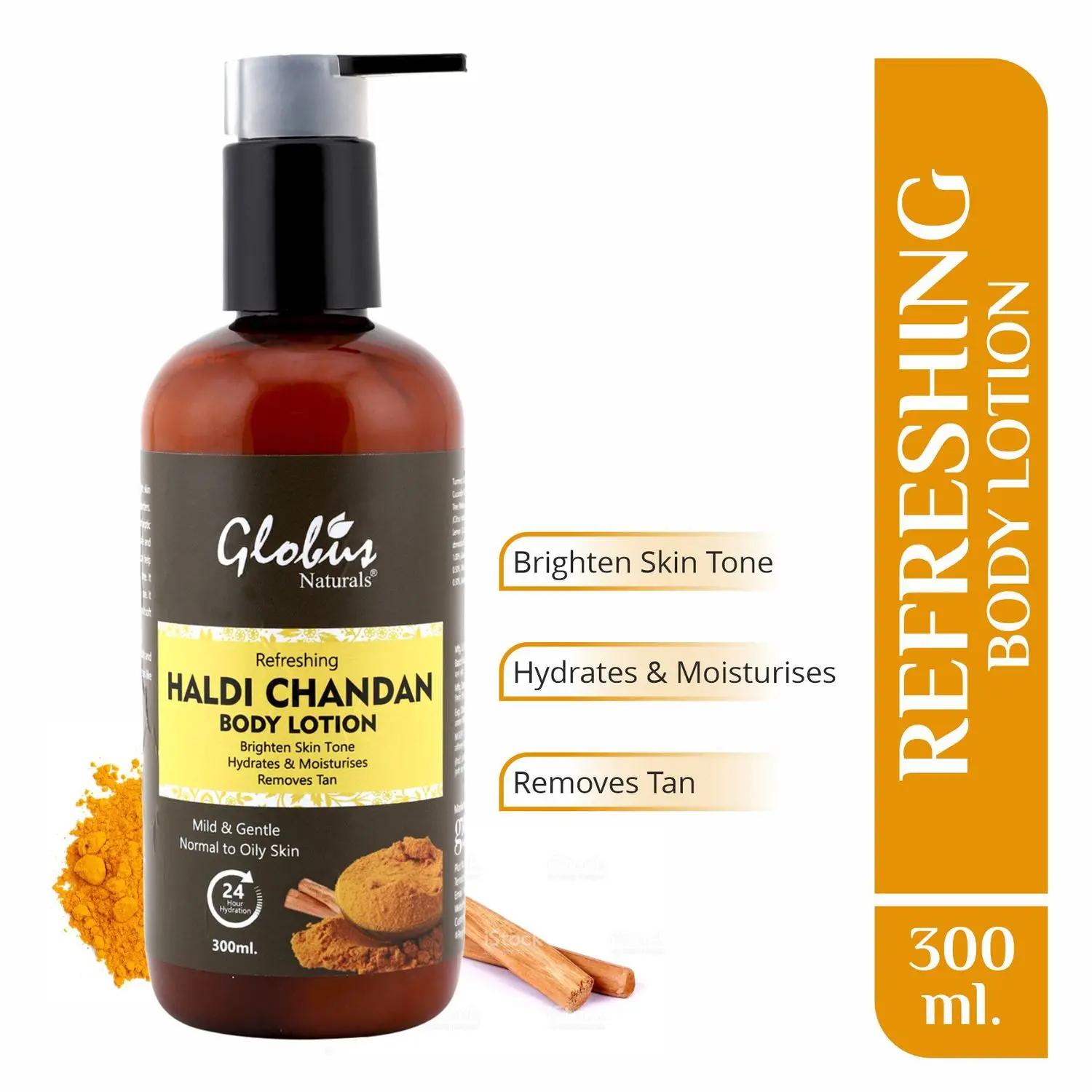 Globus Naturals Refreshing Haldi Chandan Body Lotion (300 ml)