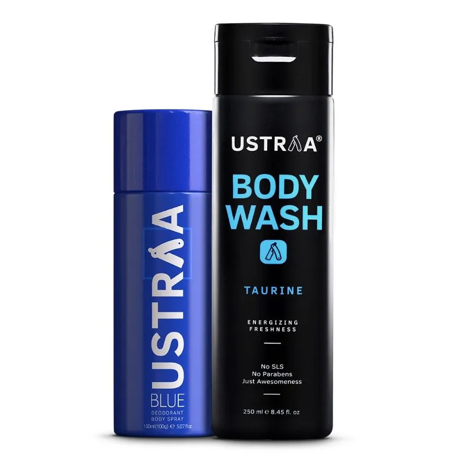 Ustraa Blue Deodorant & Body Wash Taurine