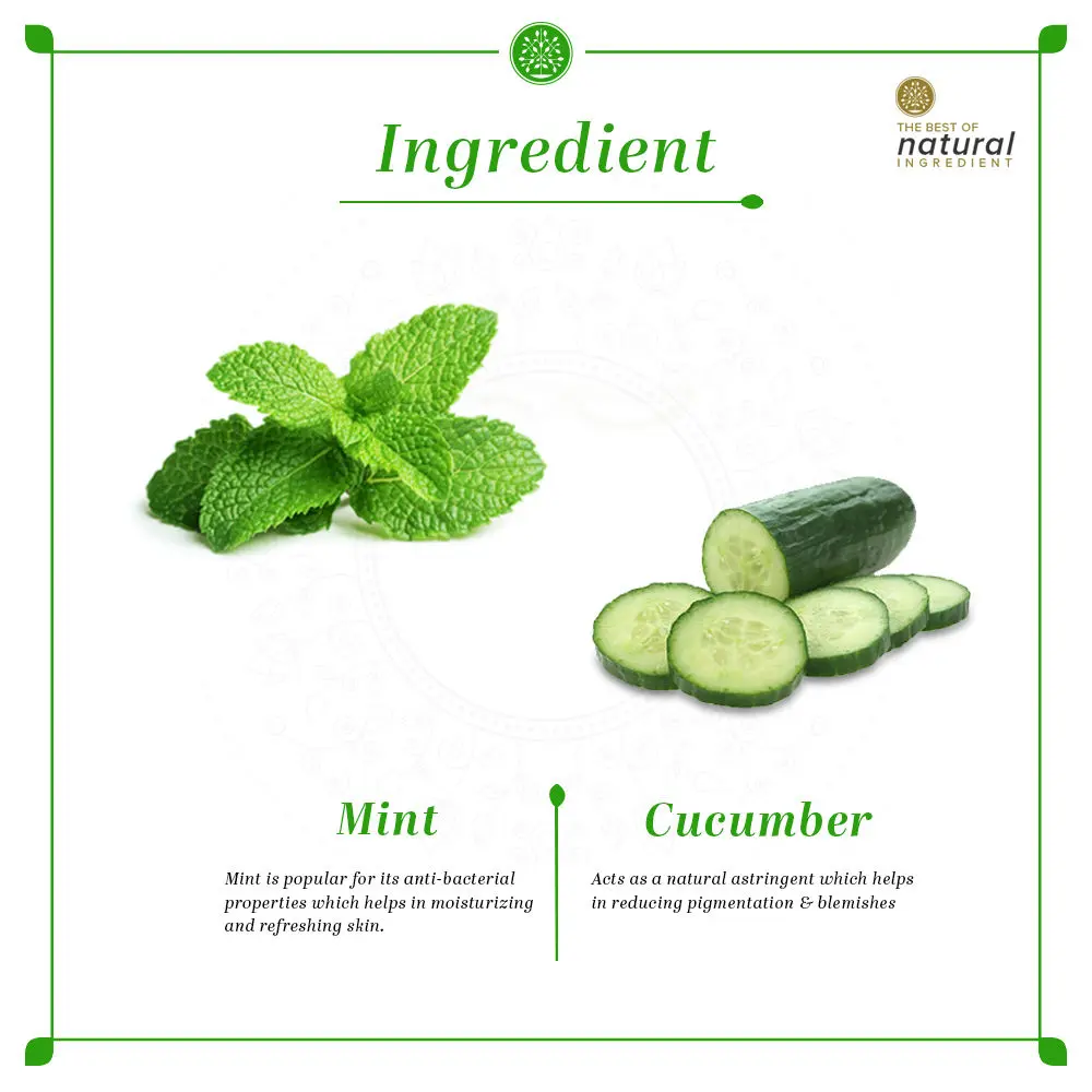 Khadi Natural Mint and Cucumber Herbal Face Freshner Spray| Instant Skin Booster - (100ml)