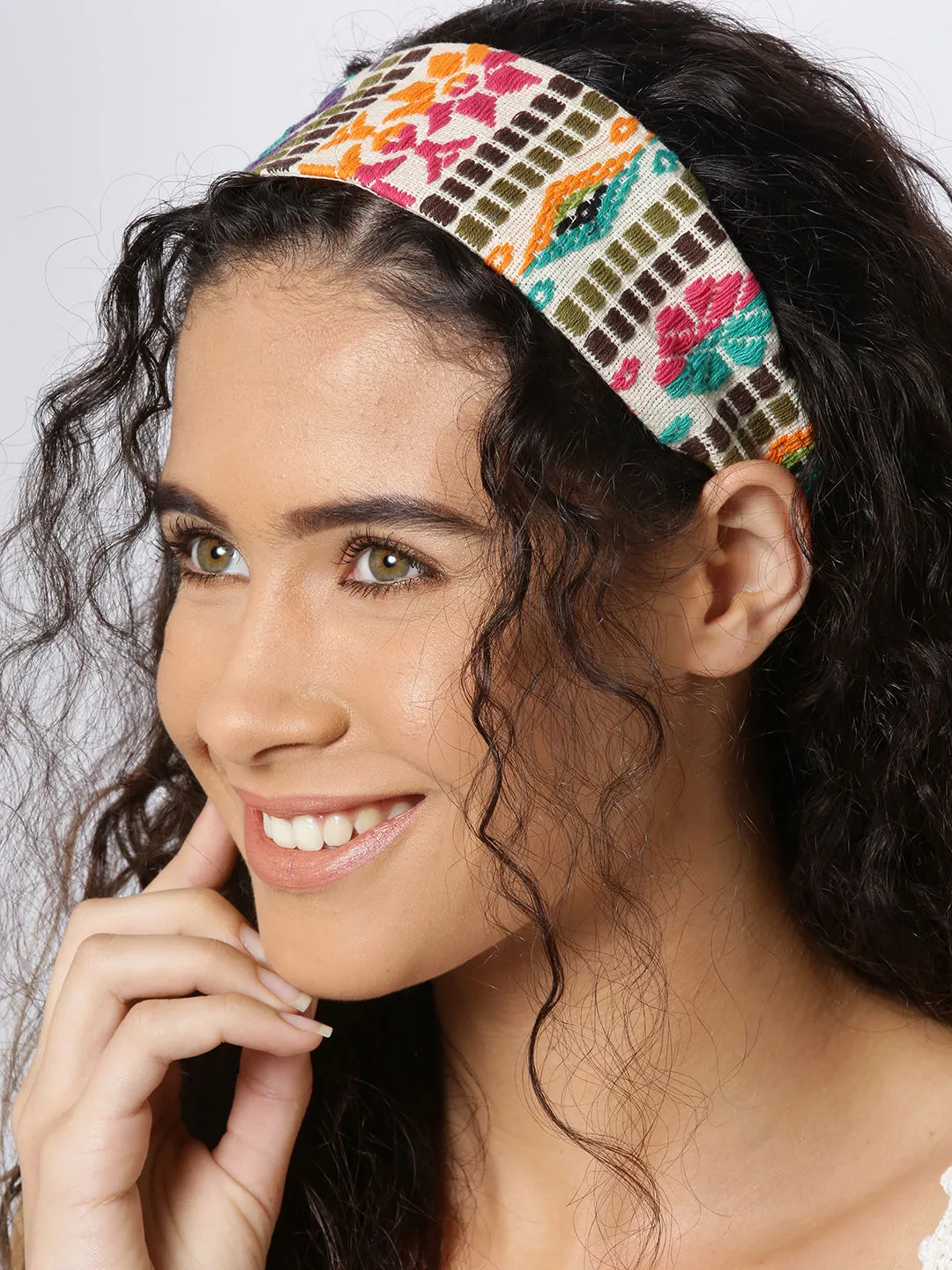 Blueberry Multi Colour Embroidery Hairband