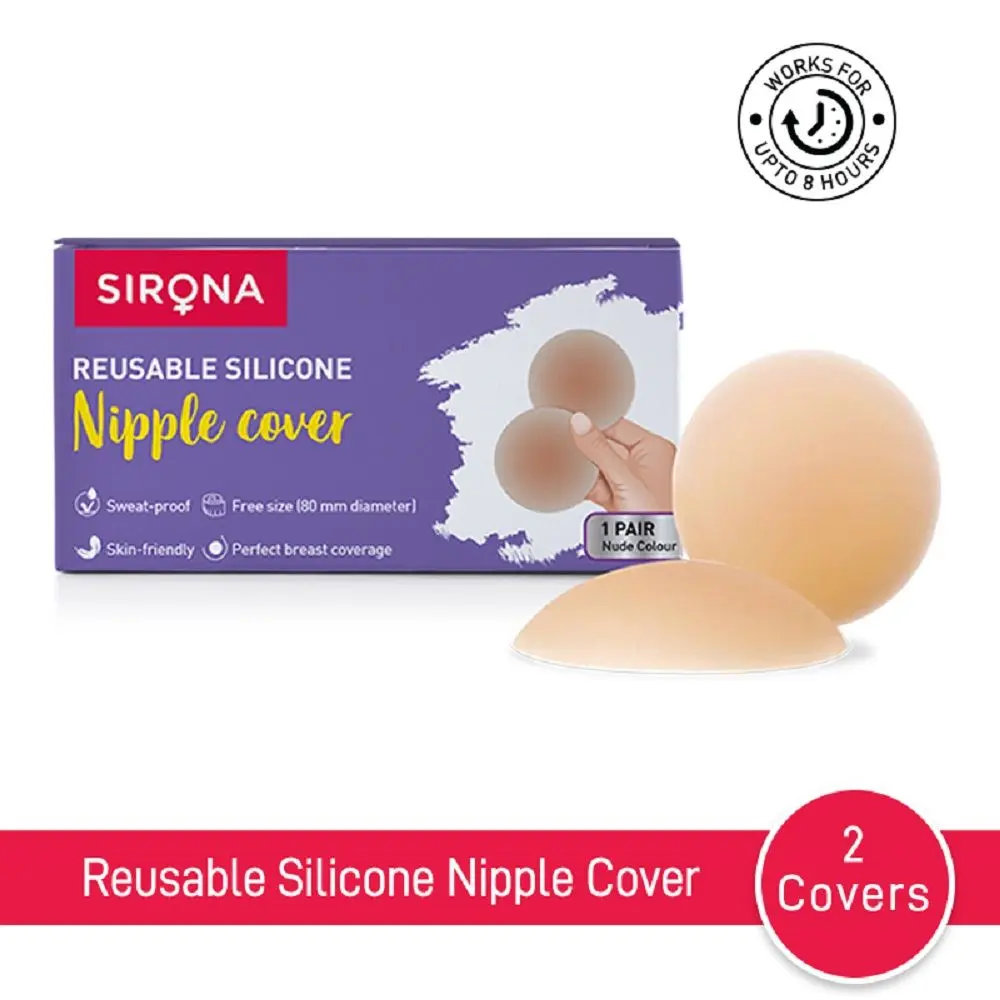 Sirona Reusable Silicon Nipple Covers for Women | Adhesive Silicone Breast Pads