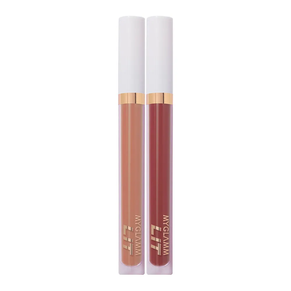 Myglamm Lit Liquid Matte Lipstick - Ship & Rbomb Pack of 2