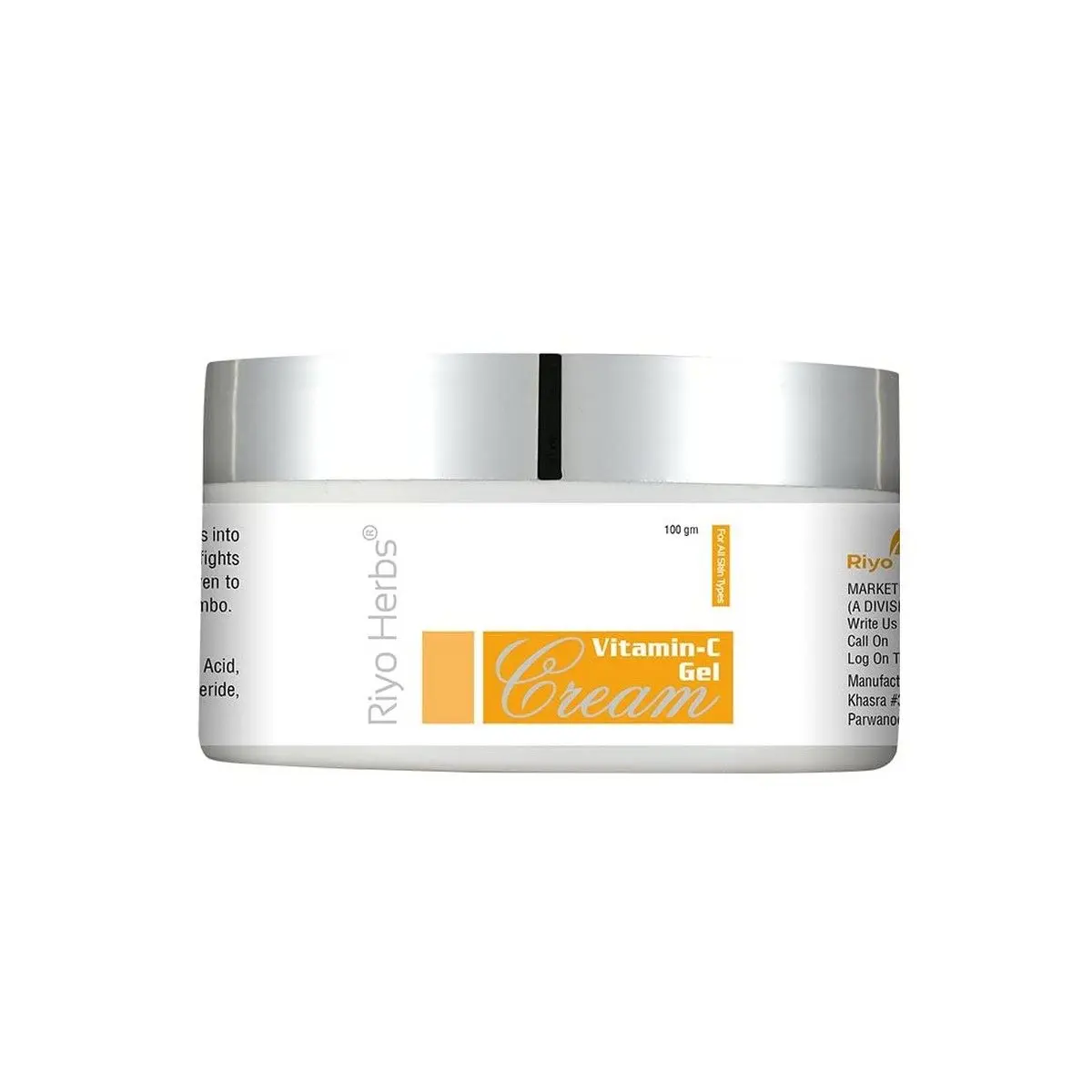 Riyo Herbs VIT-C Gel Cream With VIT-E & Lemon Peel for Skin Damage & Makes Skin Even Tone, 100gm