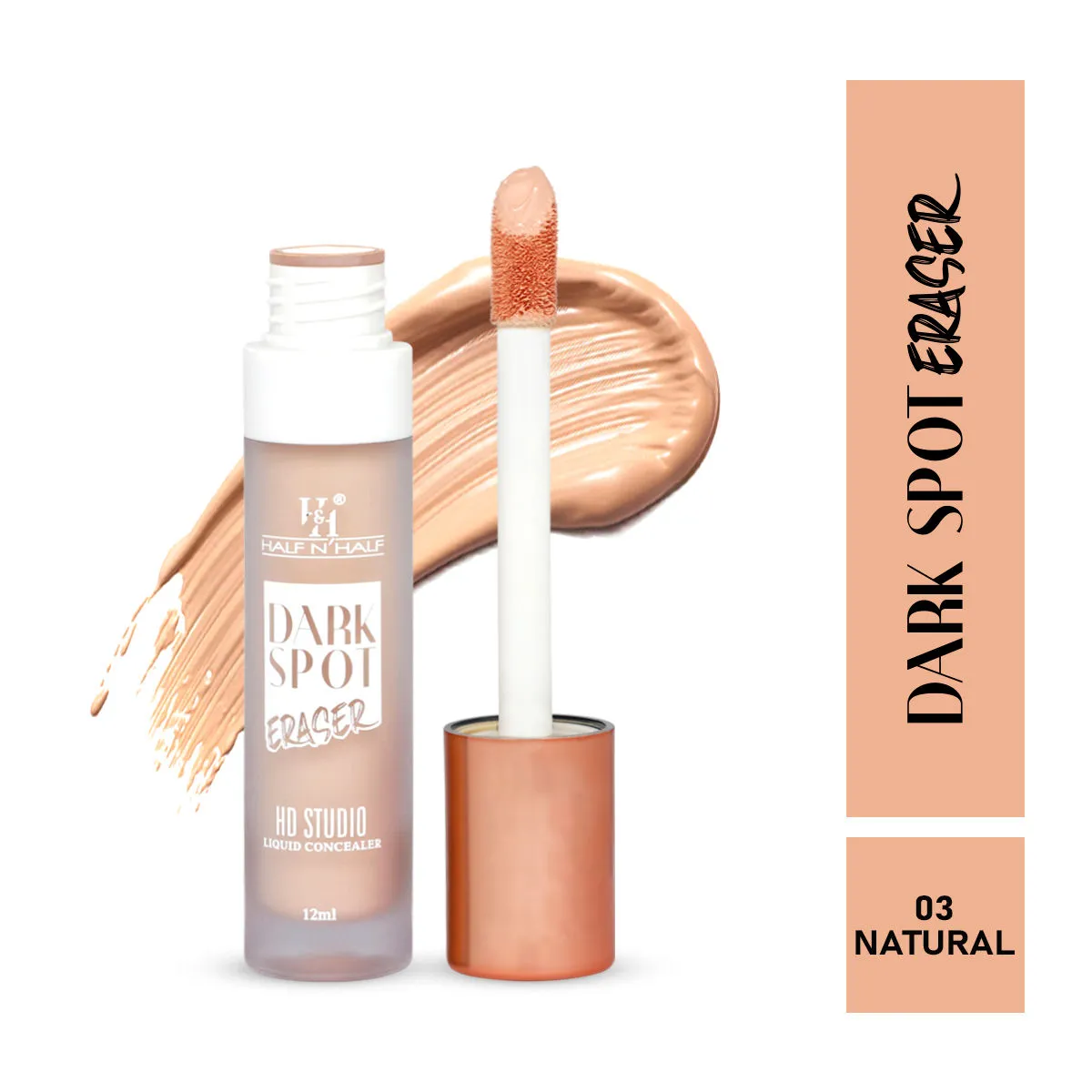 Half N Half Dark Spot Eraser HD Studio Liquid Concealer - Natural