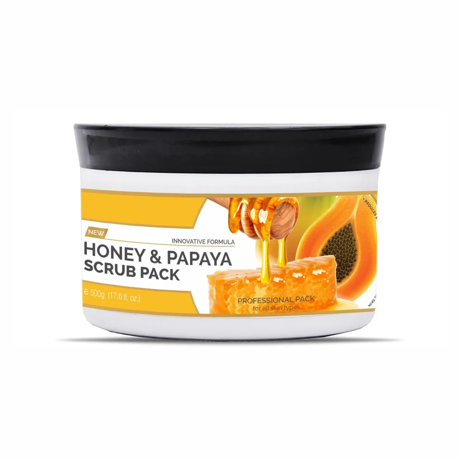 OxyGlow Herbals Honey and Papaya Enzymes Scrub,500g, Remove impurities