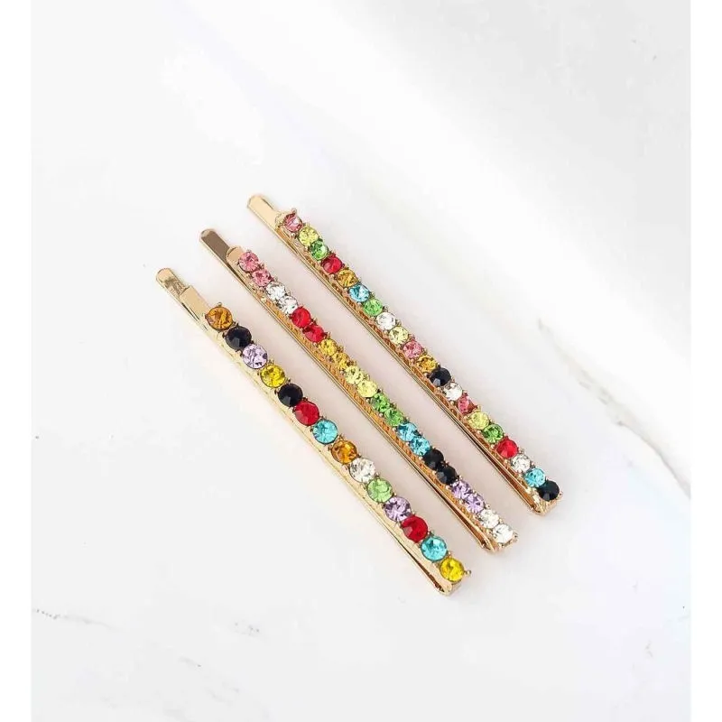 Bellofox Set Of 2 Multicoloured Embellished Bobby Pins