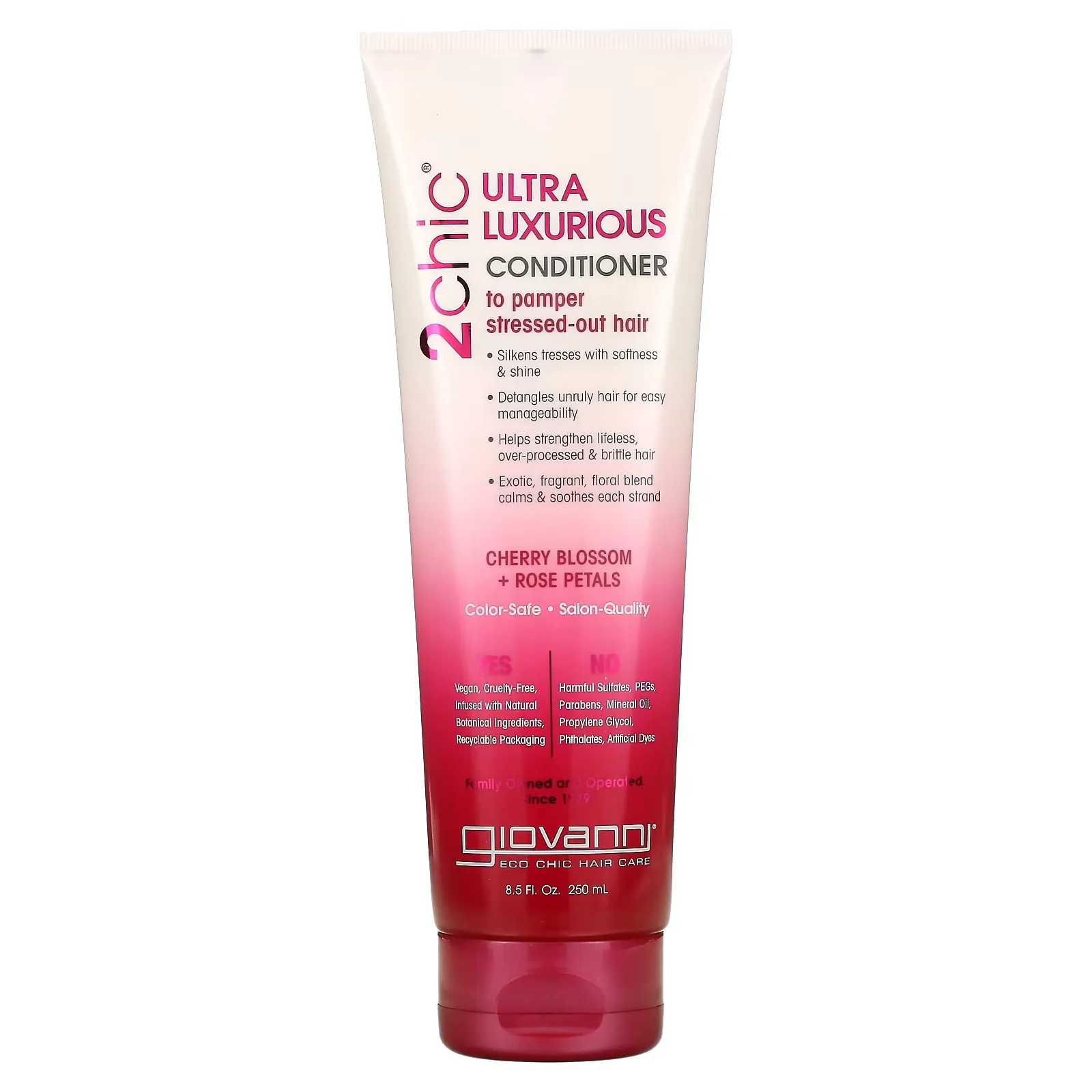 2chic, Ultra-Luxurious Conditioner, To Pamper Stressed-Out Hair, Cherry Blossom + Rose Petals, 8.5 fl oz (250 ml)