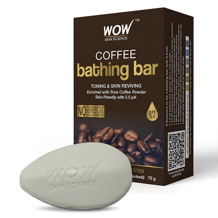 WOW Skin Science Coffee Bathing Bar - Skin Reviving With 5.5 Ph