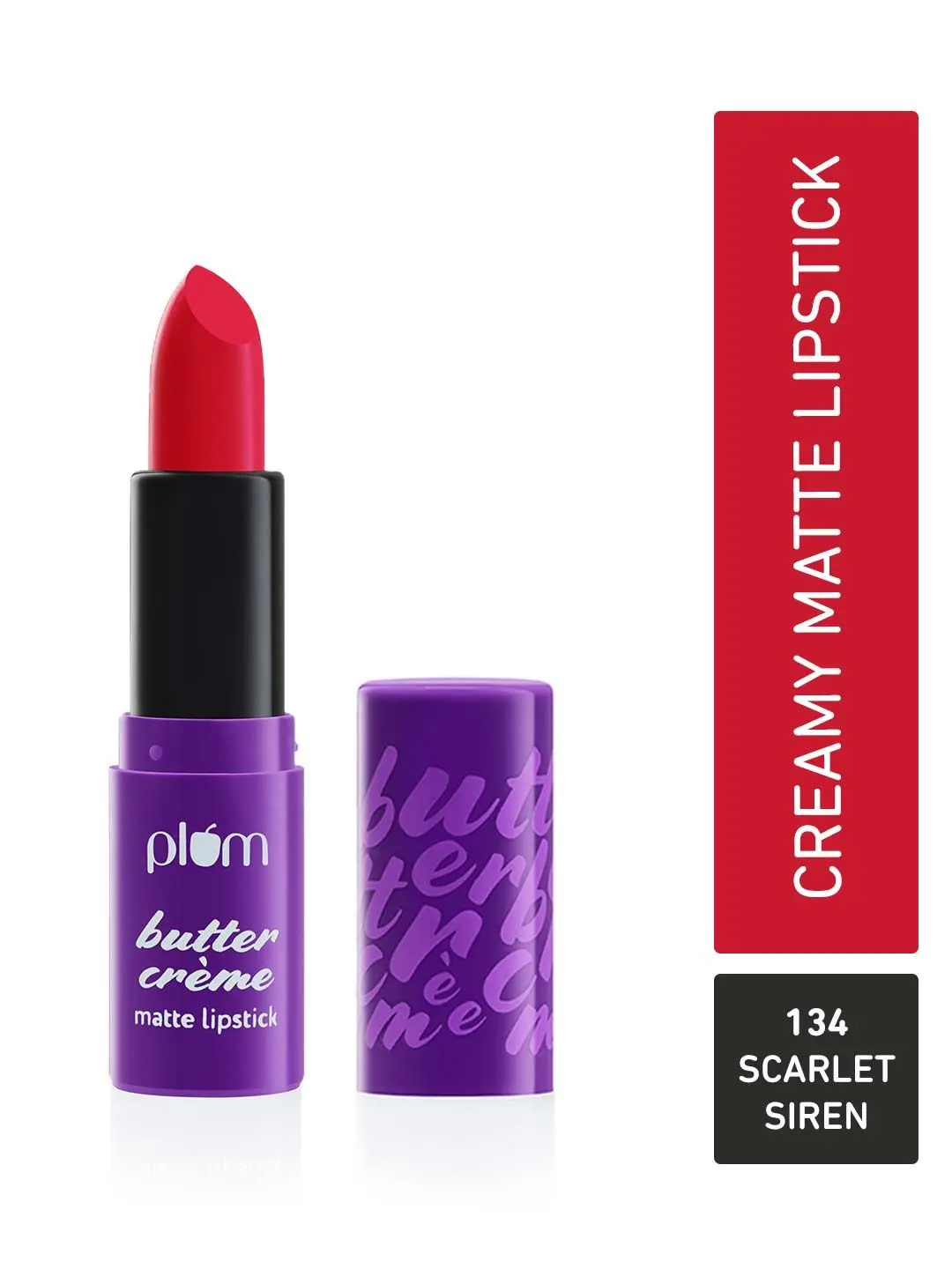 Plum Butter Creme Matte Lipstick | Creamy Matte Finish | Highly Pigmented |134 Scarlet Siren