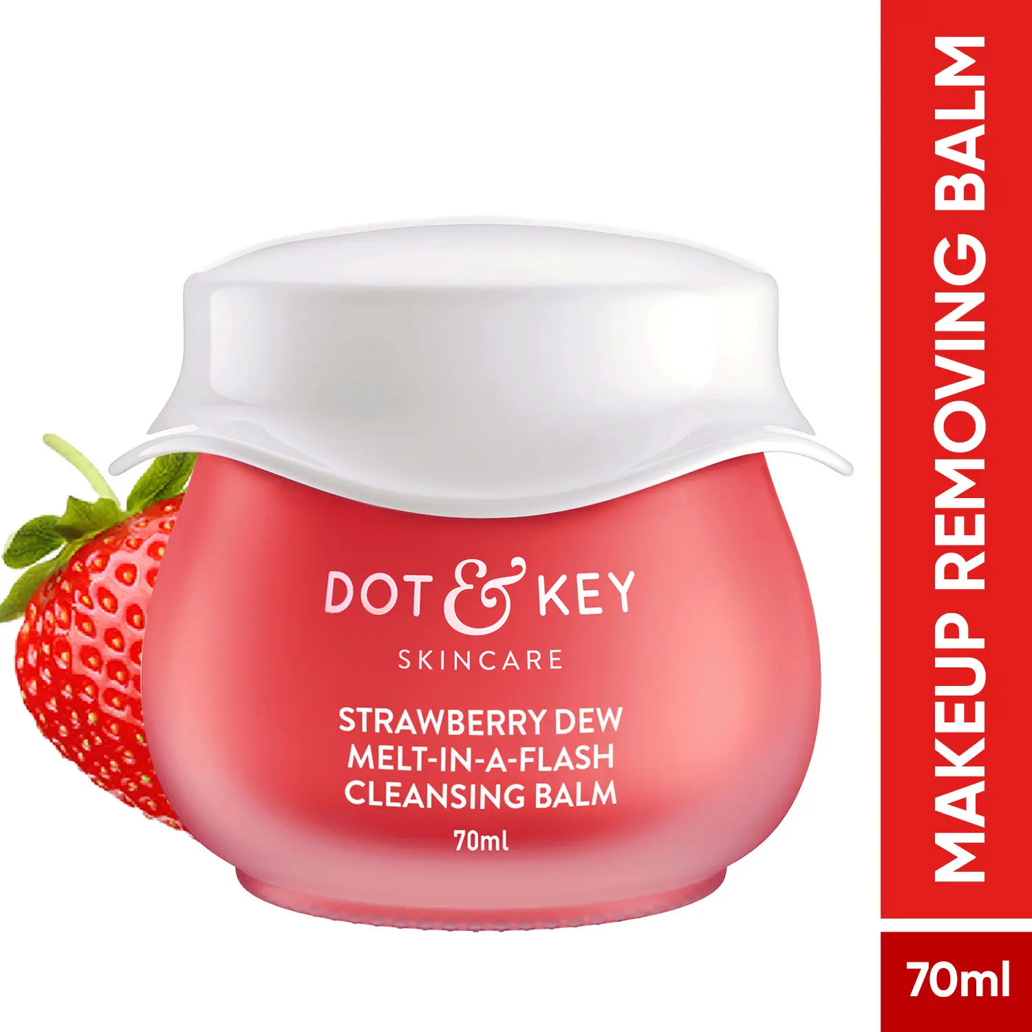 Dot & Key Strawberry Dew Melt-in-a-Flash Cleansing Balm | Makeup Removing Balm - 70 ml