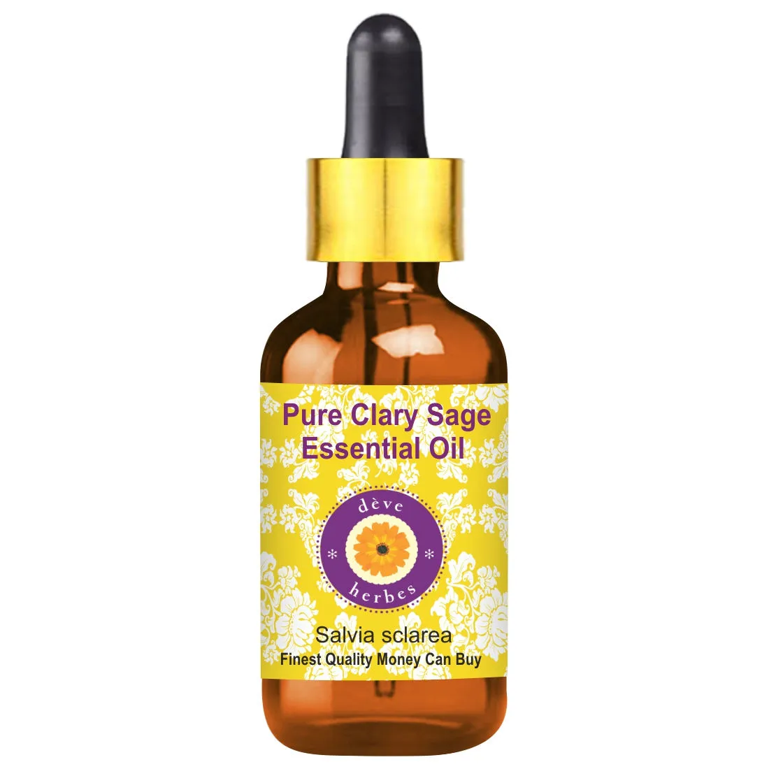 Deve Herbes Pure Clary Sage Essential Oil (Salvia Sclarea) Natural Therapeutic Grade Steam Distilled