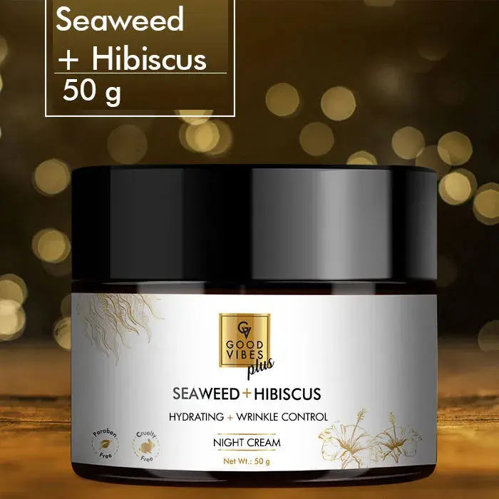 Good Vibes Plus Seaweed + Hibiscus Hydrating + Wrinkle Control Night Cream (50 gm)