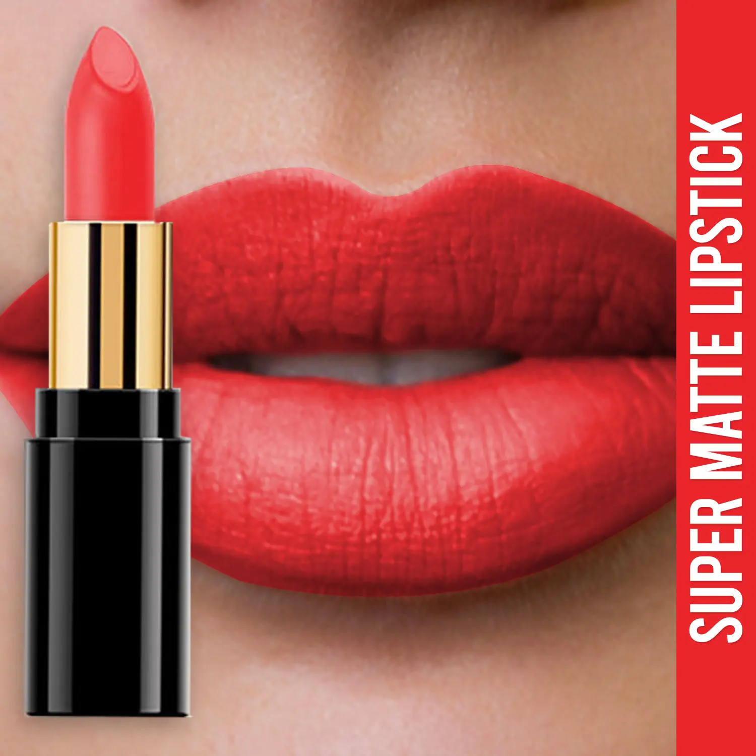 NY Bae Super Matte Lipstick - Sassy Serena 16 (4.2 g) | Red | Matte Finish | Enriched with Vitamin E | Rich Colour Payoff | Nourishing | Long lasting | Smudgeproof | Vegan | Cruelty & Paraben Free