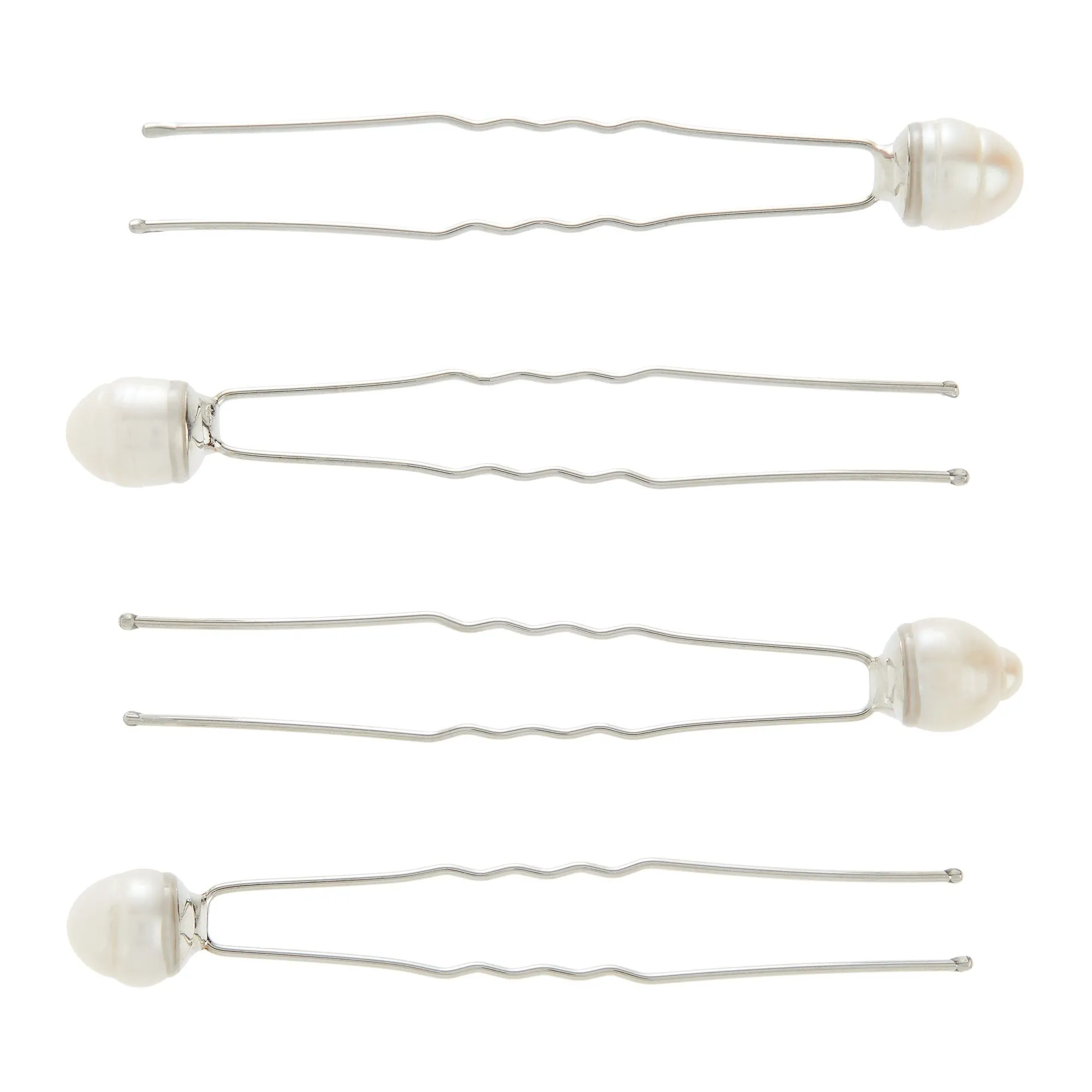 Accessorize London 4x Freshwater Pearl Pins