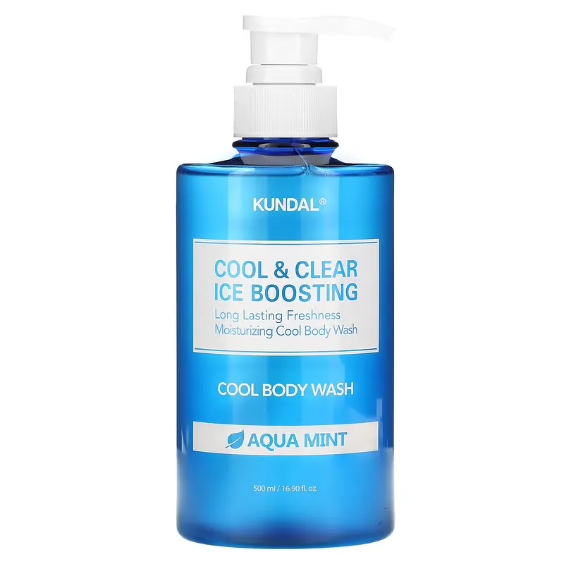 Cool & Clear Ice Boosting, Cool Body Wash, Aqua Mint, 16.9 fl oz (500 ml)