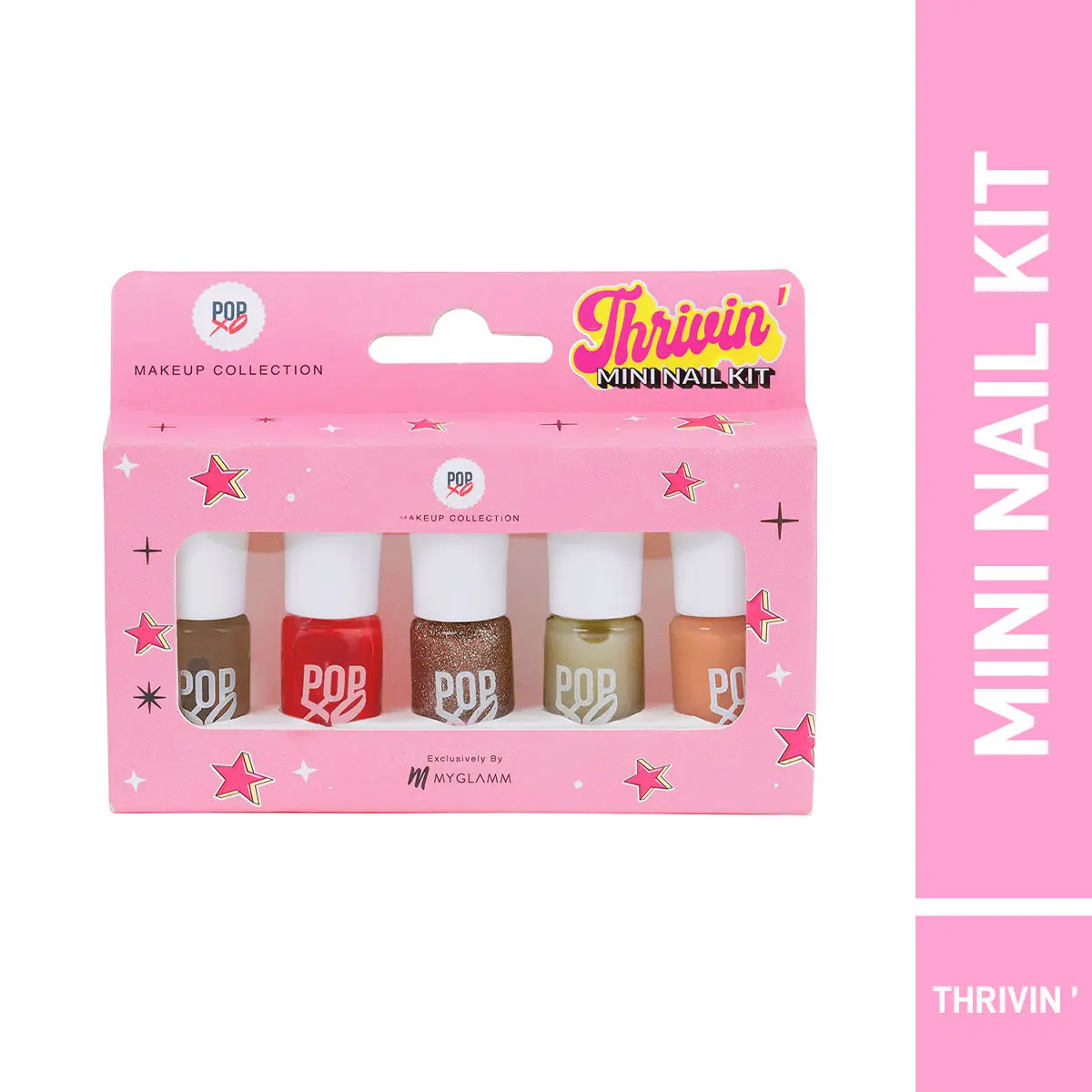 MyGlamm POPxo Makeup Collection -Mini Nail Kit-Thrivin'-5X3ml