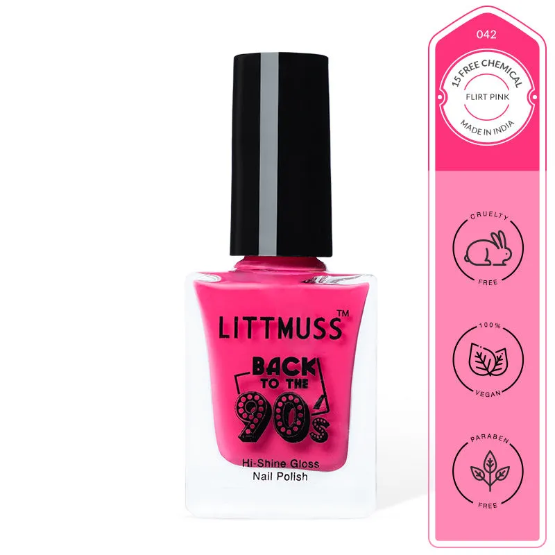 Littmuss Nail Polish Back To The 90'S Hi-Shine Gloss Nail Paint - Flirt Pink - 042