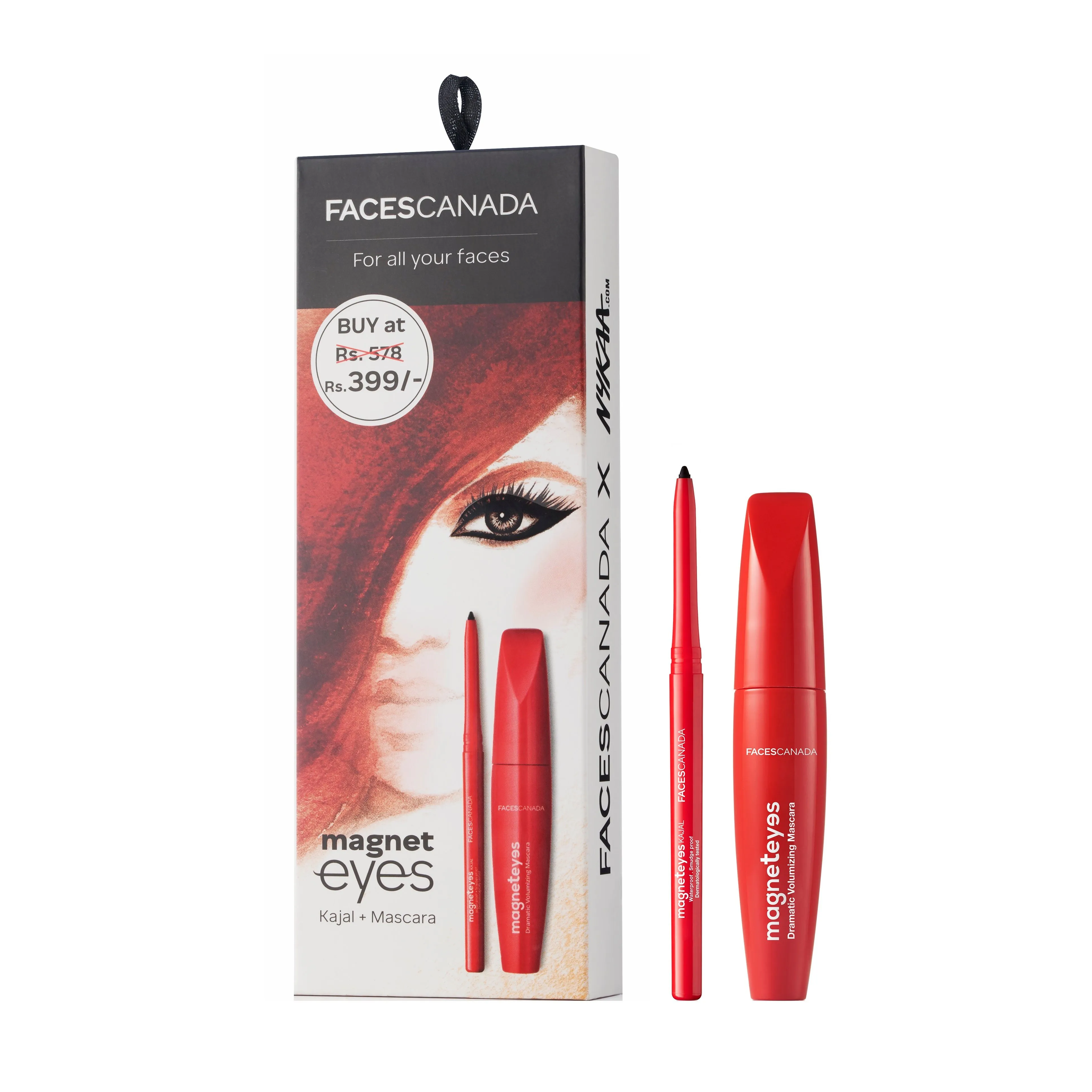 Faces Canada Truly Matte Gift Box Combo Magneteyes Kajal + Mascara