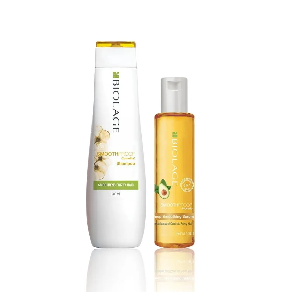 BIOLAGE Smoothproof Shampoo 200ml + BIOLAGE Smoothproof 6-in1 Deep Smoothening Serum (200ml+100ml)