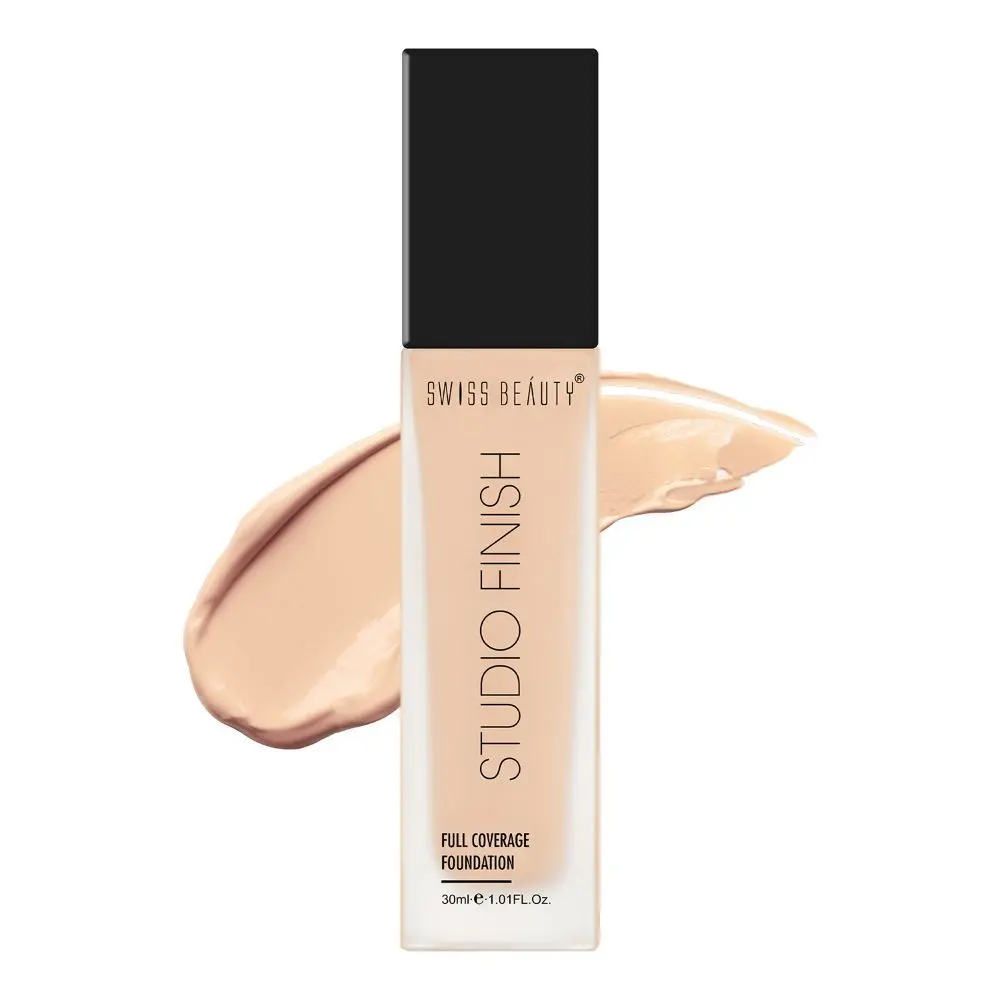 Swiss Beauty Studio Finish Full Coverage Foundation - IVORY ROSE - 1 - 30 ML