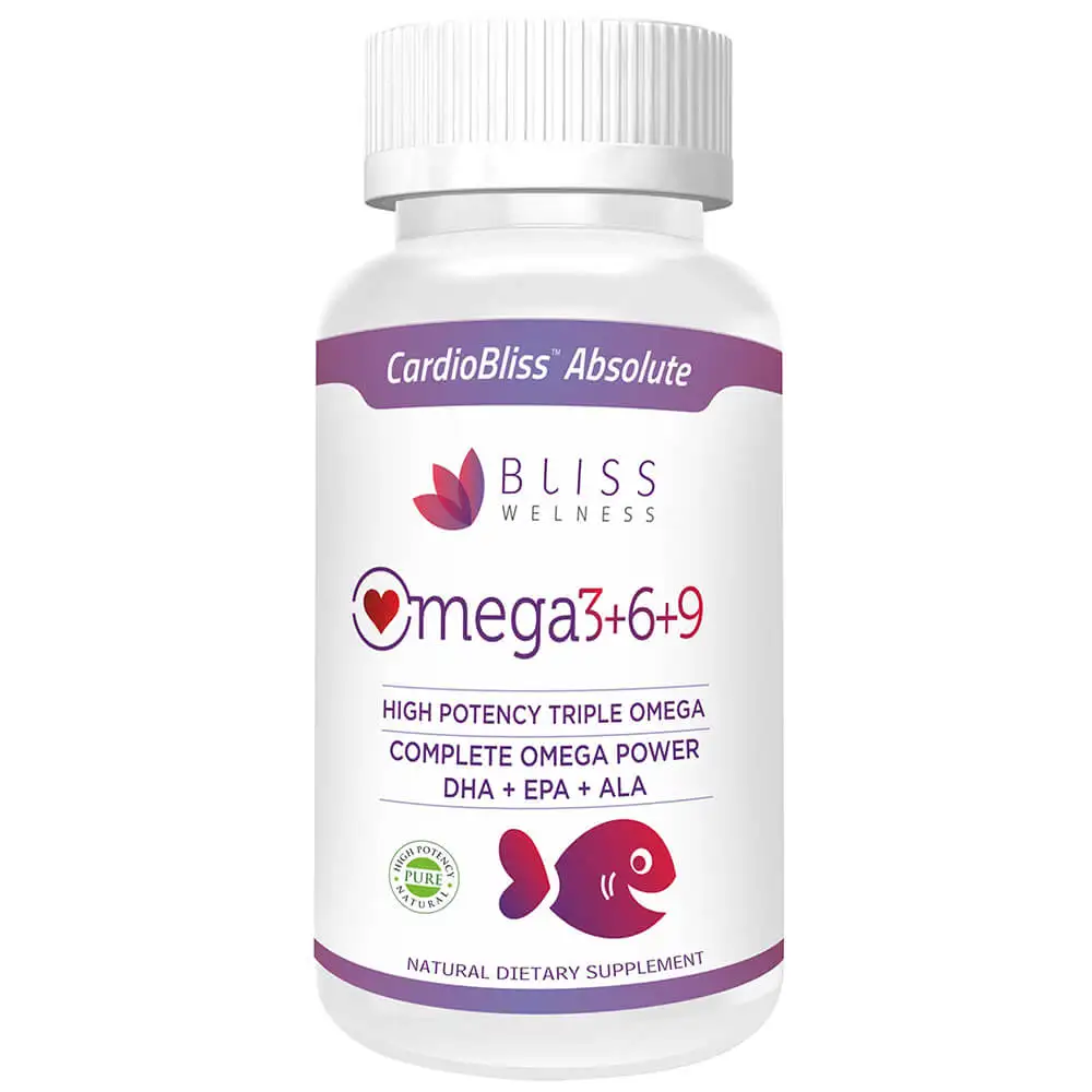 Bliss Welness Omega 3+6 with DHA + EPA + ALA,  120 softgels