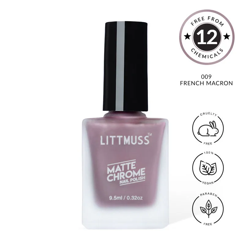 Littmuss Nail Polish Matte Chrome Nail Paint - French Macaron - 009