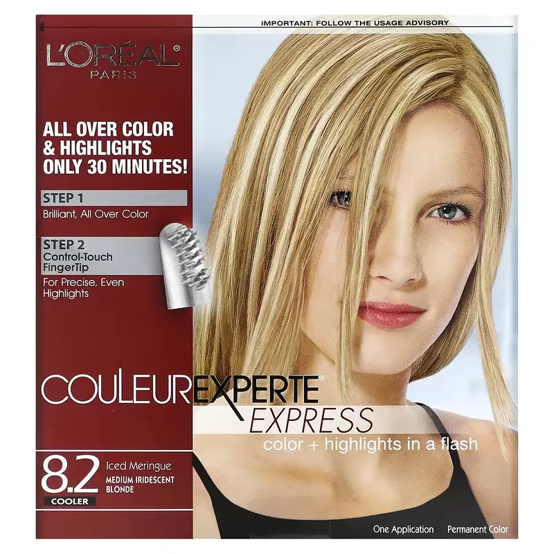 Couleur Experte Express, Color + Highlights, 8.2 Medium Iridescent Blonde, 1 Application